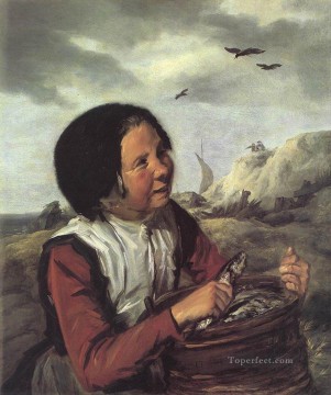  Fish Art - Fisher Girl portrait Dutch Golden Age Frans Hals